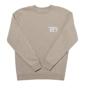 Taylor Swift The Tortured Poets Department Crew Neck Pullover Beige Size XL